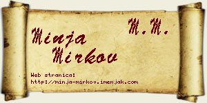 Minja Mirkov vizit kartica
